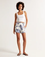 Linen-Blend Pull-On Short