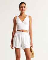 Linen-Blend Pull-On Short
