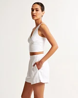 Linen-Blend Pull-On Short