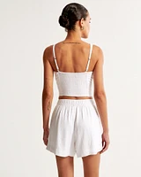 Linen-Blend Pull-On Short