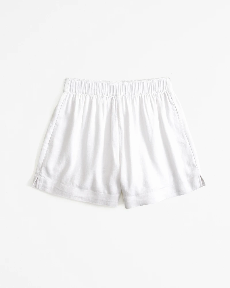 Linen-Blend Pull-On Short