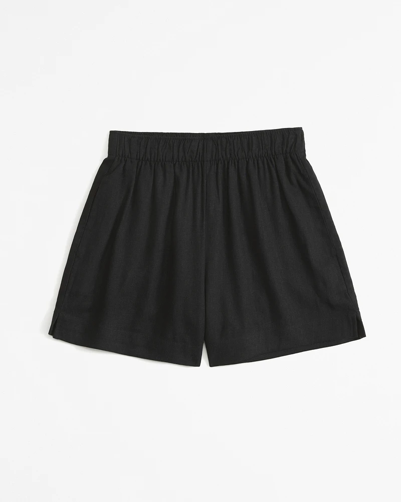 Linen-Blend Pull-On Short