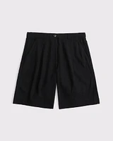 Mid Rise Linen-Blend Bermuda Short