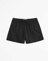 Mid Rise Linen-Blend Pull-On Short