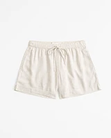 Mid Rise Linen-Blend Pull-On Short