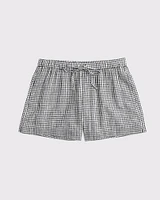 Mid Rise Linen-Blend Pull-On Short