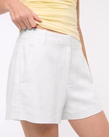 A&F Sloane Tailored Linen-Blend Short