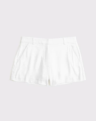 Curve Love A&F Sloane Tailored Linen-Blend Short