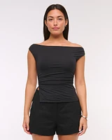 Curve Love A&F Sloane Tailored Linen-Blend Short