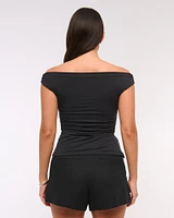 Curve Love A&F Sloane Tailored Linen-Blend Short