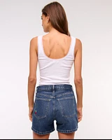 High Rise 4" Mom Short