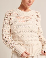 Crochet-Style Wedge Sweater