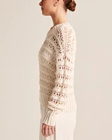 Crochet-Style Wedge Sweater