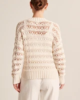 Crochet-Style Wedge Sweater