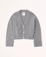 Cotton-Blend Seed Stitch Cardigan