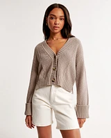 Cotton-Blend Seed Stitch Cardigan