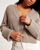 Cotton-Blend Seed Stitch Cardigan