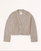 Cotton-Blend Seed Stitch Cardigan