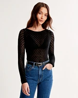 Merino Wool-Blend Slash Bodysuit