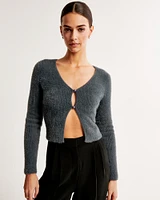 Ribbed Short Cardigan