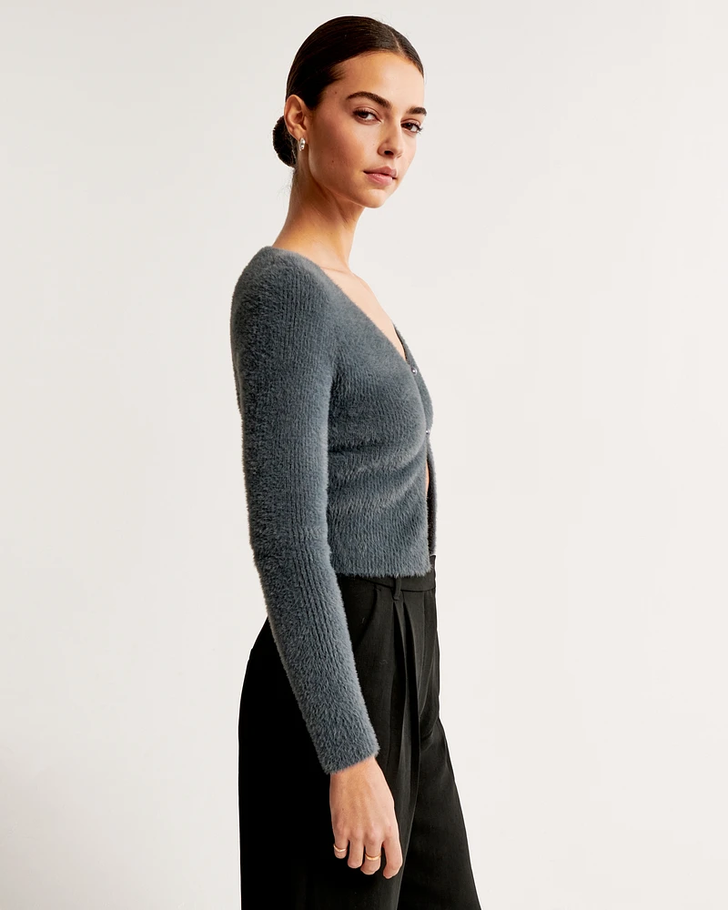 Ribbed Short Cardigan