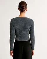 Ribbed Short Cardigan