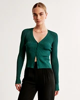 Glossy Slim Cardigan