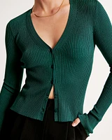 Glossy Slim Cardigan