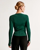 Glossy Slim Cardigan