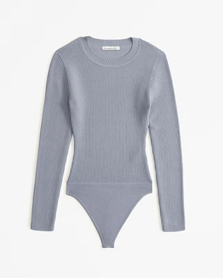 Long-Sleeve Ottoman Crew Bodysuit