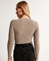 Long-Sleeve Ottoman Crew Top