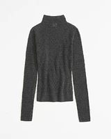 Merino Wool-Blend Pointelle Top