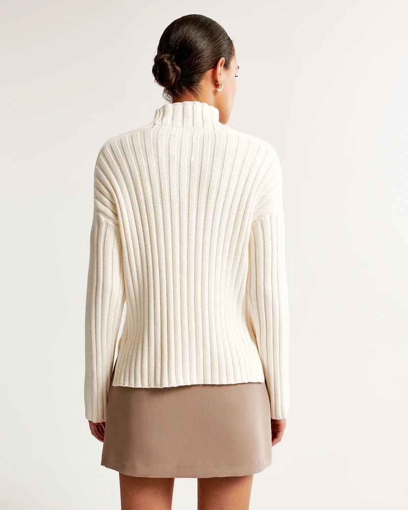 Ribbed Mockneck Sweater