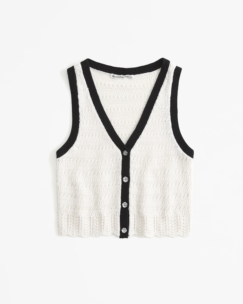 Crochet-Style Sweater Vest