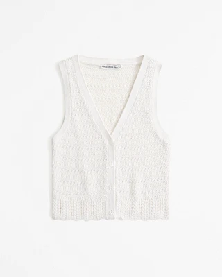 Crochet-Style Sweater Vest