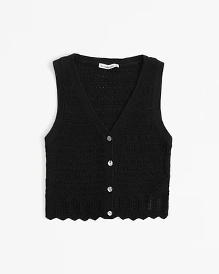 Crochet-Style Sweater Vest