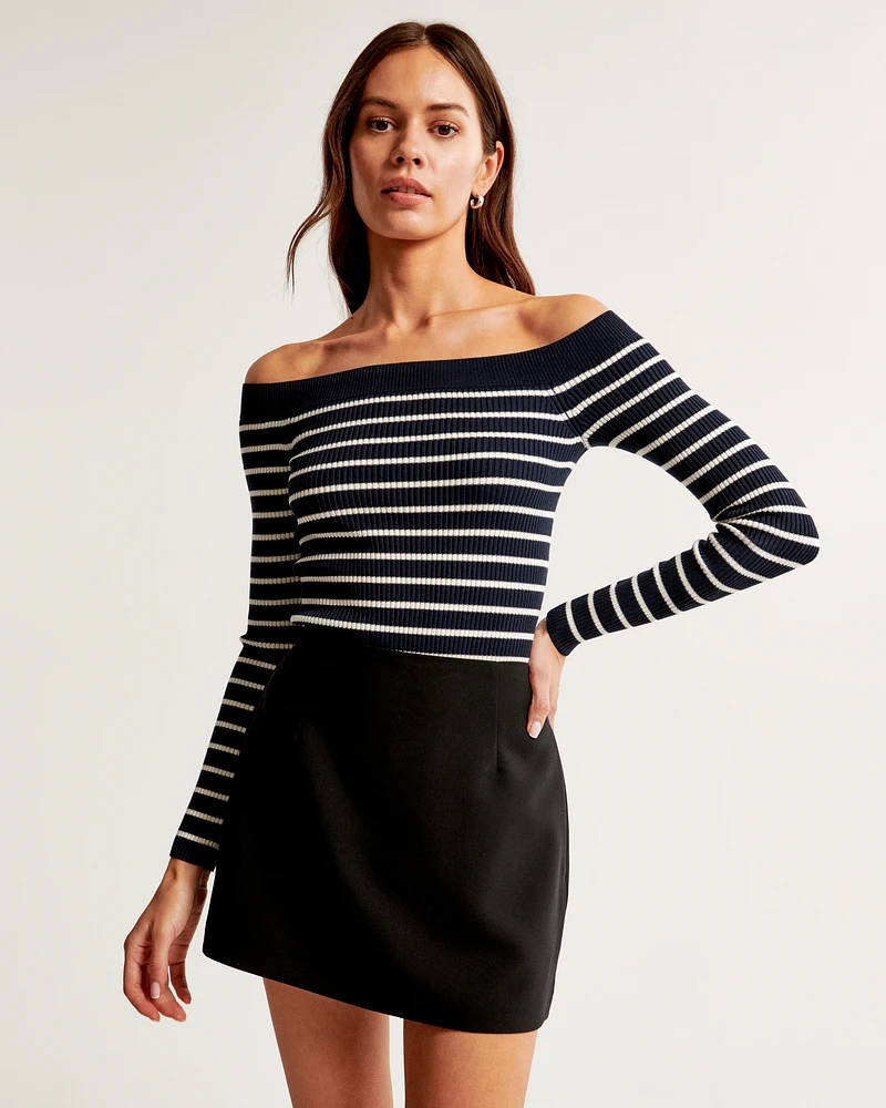 Long-Sleeve Off-The-Shoulder Top