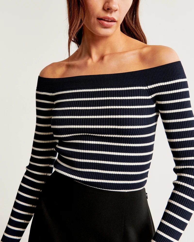 Long-Sleeve Off-The-Shoulder Top