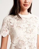 Crochet-Style Lacy Tee