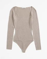 Pointelle Squareneck Bodysuit