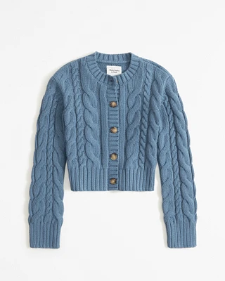 Cable Short Cardigan
