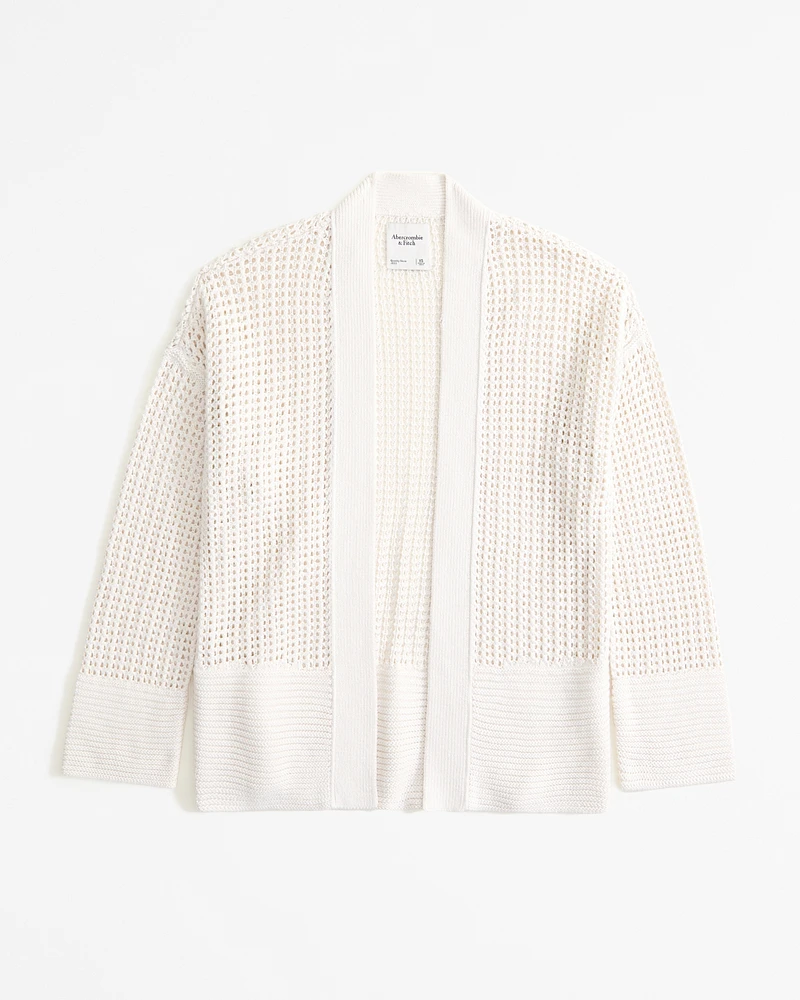 Mesh Stitch Non-Closure Cardigan