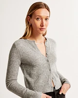 Merino Wool-Blend Slim Crew Cardigan