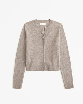 Merino Wool-Blend Slim Crew Cardigan