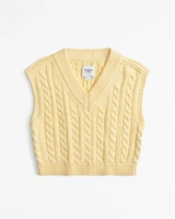 Cable V-Neck Sweater Vest