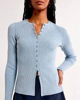 Slim Ribbed Cardigan