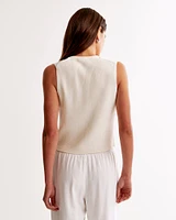Tie-Front Sweater Vest