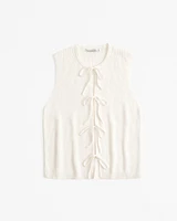 Tie-Front Sweater Vest