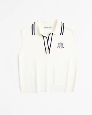 LuxeLoft Sleeveless Sweater Polo