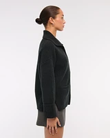 Cable-Knit Collared Cardigan